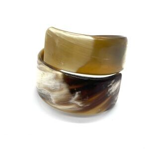 Spiral Buffalo Horn Bangle Bracelet